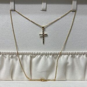 Gold and Multicolor Cross Necklace